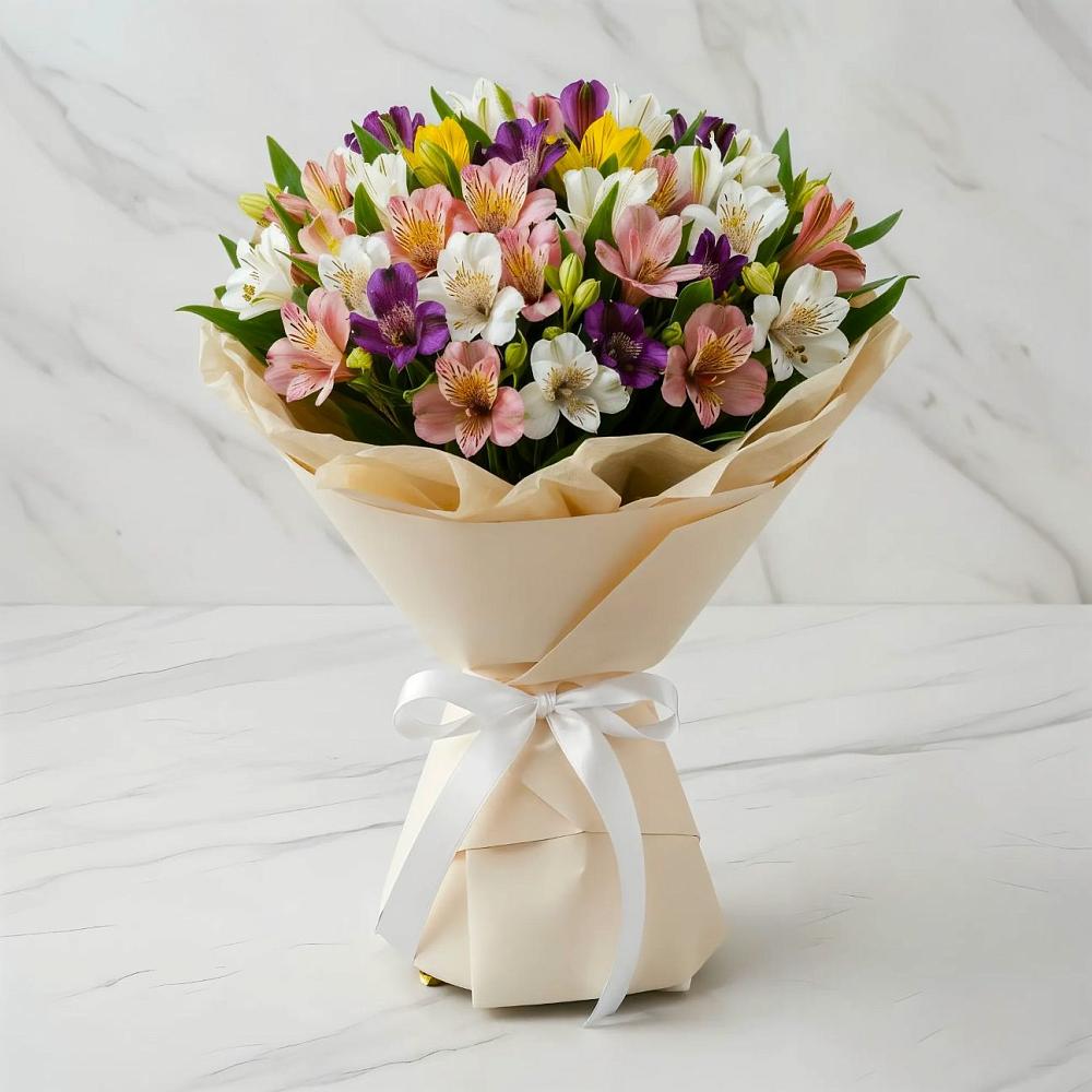 Букет цветов из: Альстромерии в Лукерьино