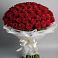 Букет 101 Красная роза Блэк Мэджик в Лукерьино