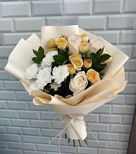 Букет цветов из:  Розы и Хризантемы в Лукерьино