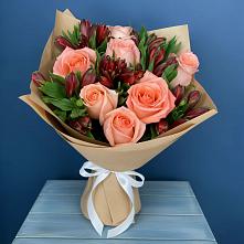 Букет цветов из:  Розы и Альстромерии в Лукерьино