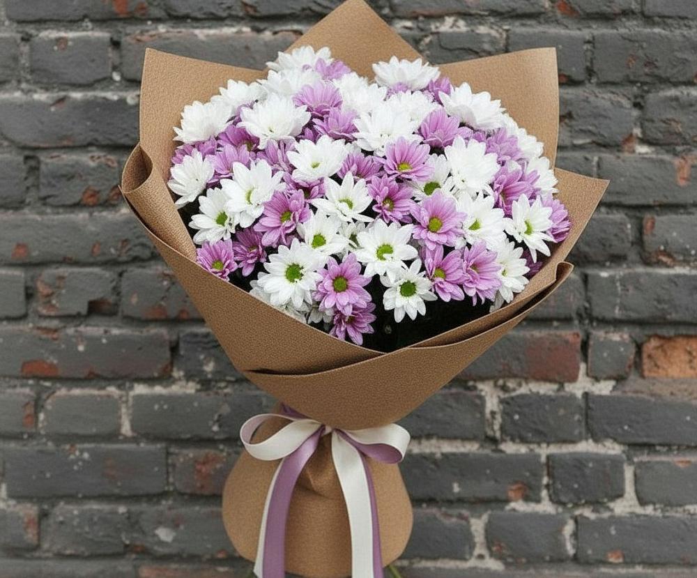 Букет цветов из: Хризантемы в Лукерьино