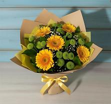 Букет цветов из:  Герберы и Хризантемы в Лукерьино