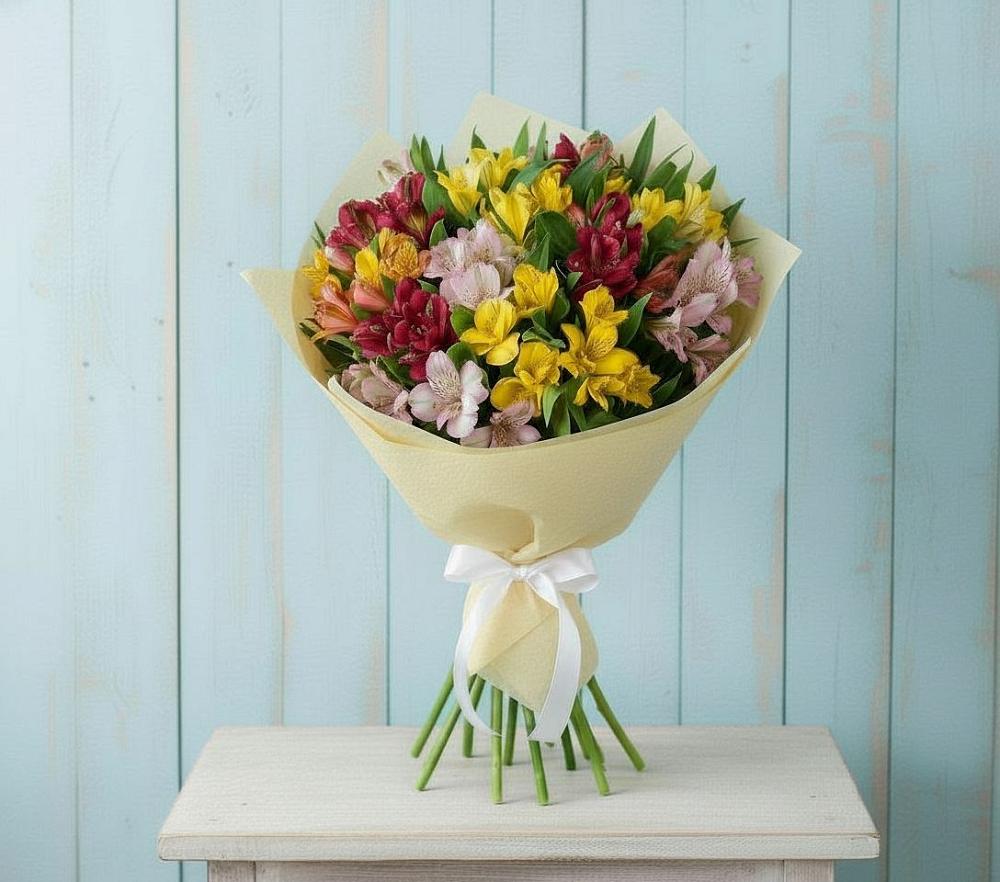 Букет цветов из: Альстромерии в Лукерьино