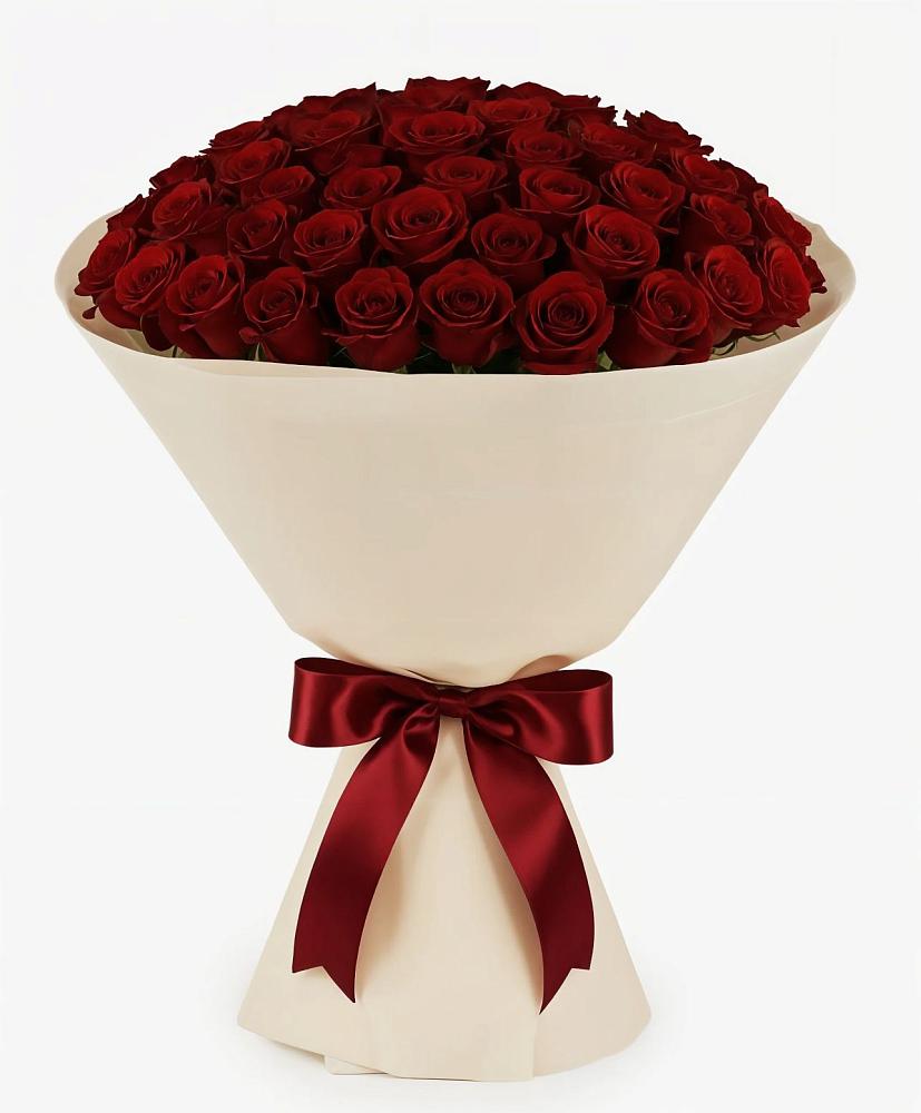 Букет 101 Бордовая роза Блэк Бакарра в Лукерьино