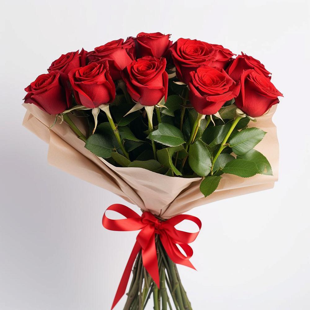 Букет 11 Красных роз Эдлесс Лав в Лукерьино
